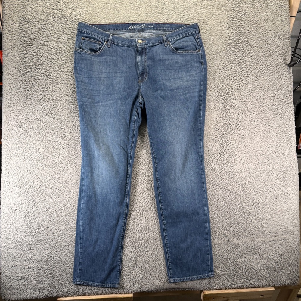 Eddie Bauer Jeans Women's 20T Blue Cotton Denim Boyfriend Slim Faded Stretch
